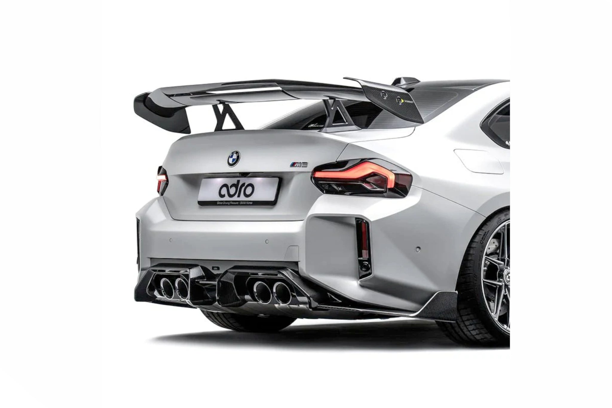 BMW M2 G87 Pre - Preg Carbon Fibre AT - R3 Swan Neck Rear Wing by Adro (2023+) - Evolve Automotive